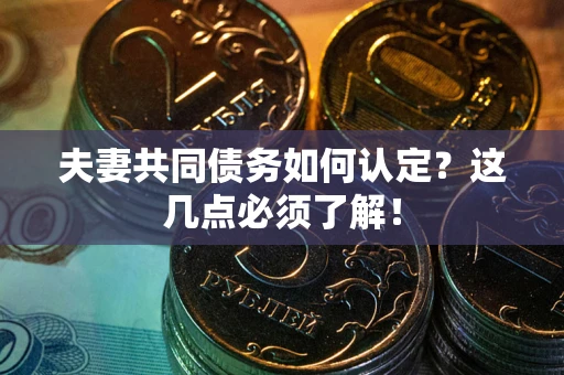 武汉夫妻共同债务如何认定？这几点必须了解！