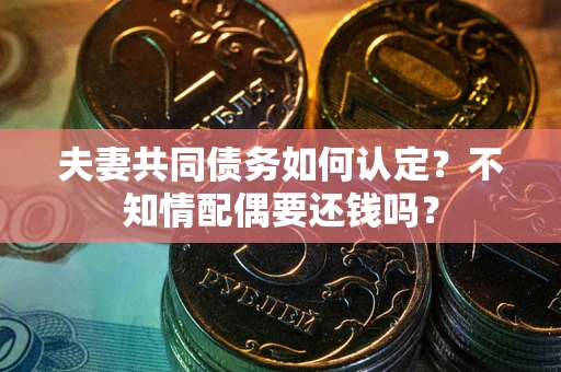 武汉夫妻共同债务如何认定？不知情配偶要还钱吗？