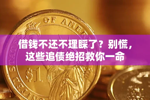 武汉借钱不还不理睬了？别慌，这些追债绝招救你一命
