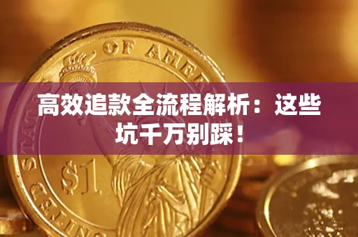 武汉高效追款全流程解析：这些坑千万别踩！