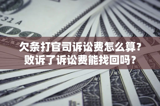 武汉欠条打官司诉讼费怎么算？败诉了诉讼费能找回吗？