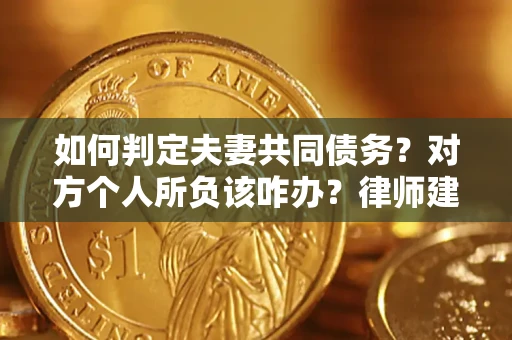 武汉如何判定夫妻共同债务？对方个人所负该咋办？律师建议