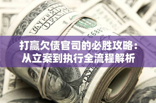 武汉打赢欠债官司的必胜攻略：从立案到执行全流程解析