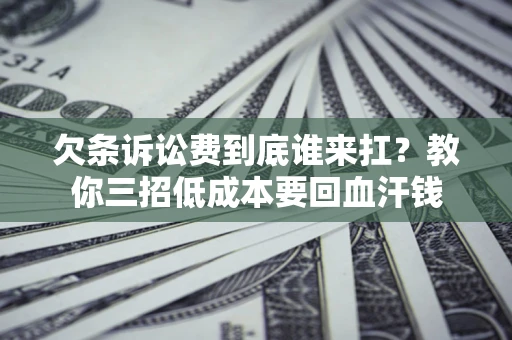 武汉欠条诉讼费到底谁来扛？教你三招低成本要回血汗钱